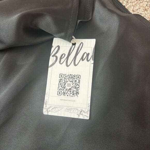 NWT Bella Barnett Women’s Black Slip Dress L Formal Wedding Guest Black Tie Sexy - Picture 12 of 12